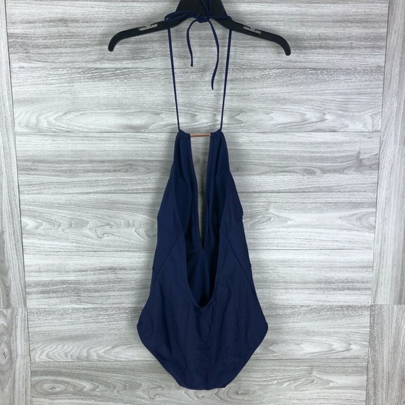 TED BAKER NWT $149 HALTER PIKAA ONE PIECE SWIMSUIT NAVY SIZE 10 US - Picture 7 of 12